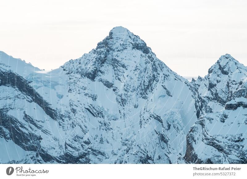 snowy mountains Winter snowy peaks Bergen Nature Landscape Snow Mountain Cold Peak Alps Exterior shot Beautiful weather Snowcapped peak Vantage point