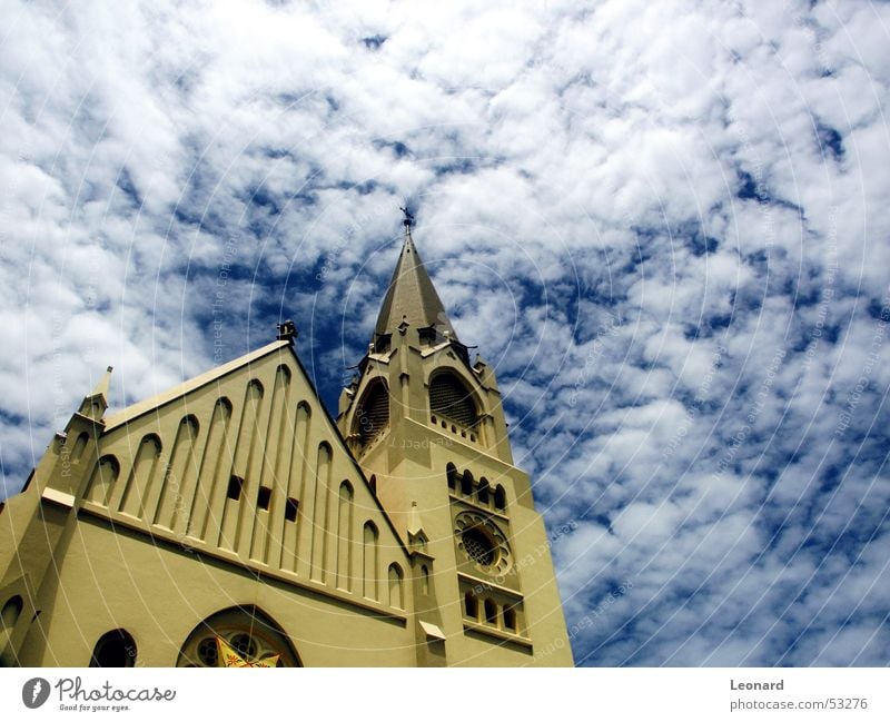 African Church Religion and faith Clouds Dome Cathedral Sky Blue Perspective Tower Back