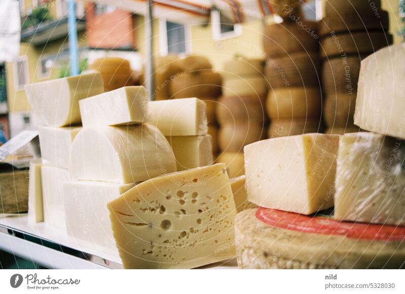 Brescia - Cheese at the market Italy northern italy Exterior shot Colour photo Sightseeing Tourism Vacation & Travel Analogue photo Kodak Mediterranean