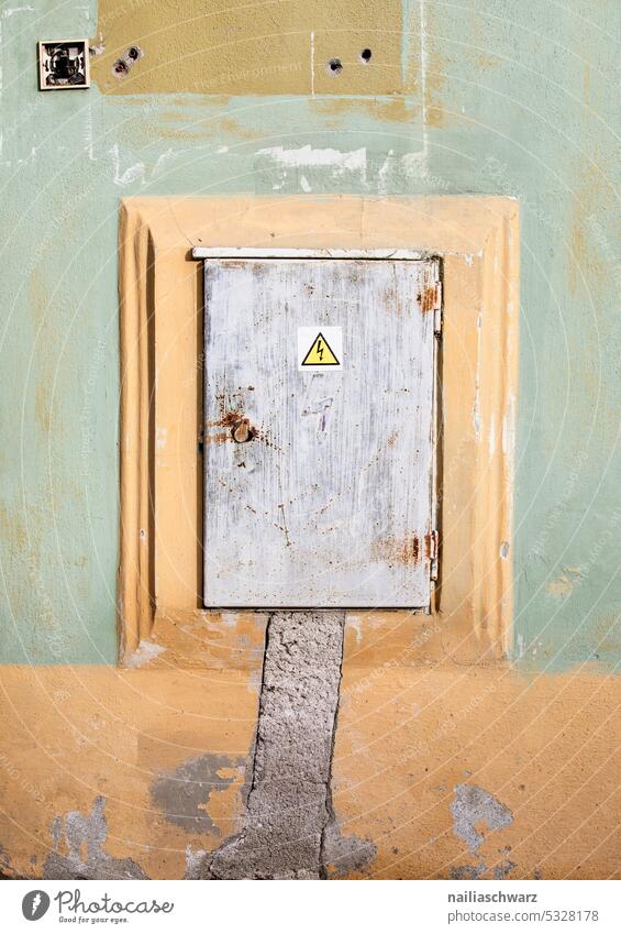 power box grey background Box-shaped Energy Morbid Power consumption Deserted House (Residential Structure) Energy industry Electrical circuit Old Power failure