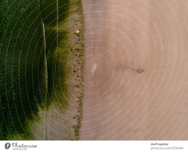 Bird's eye view of waves and beach in Brittany IV Long shot Bird's-eye view Deep depth of field Contrast Shadow Light Copy Space top Copy Space bottom