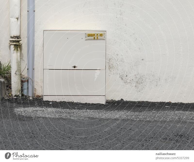 power box grey background Box-shaped Energy Morbid Power consumption Deserted House (Residential Structure) Energy industry Electrical circuit Old Power failure