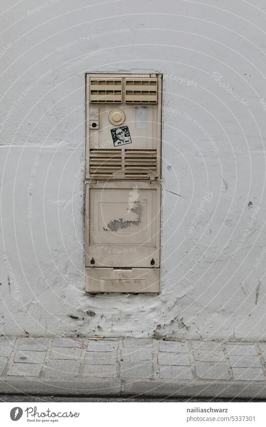 power box grey background Box-shaped Energy Morbid Power consumption Deserted House (Residential Structure) Energy industry Electrical circuit Old Power failure