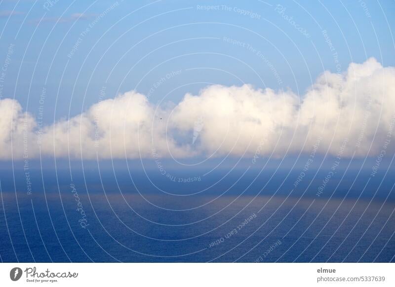 dark blue sea, white clouds and light blue sky / Mediterranean Sea Mediterranean sea Elba Island Clouds Deco Clouds Blog Vacation & Travel Thyrrenian sea