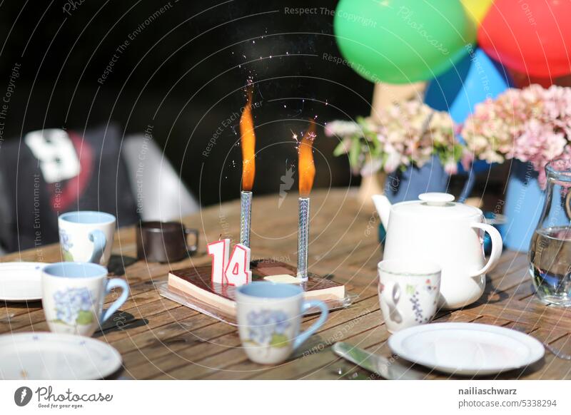 garden party festive decoration festive mood Airy celebrations Festive Exterior shot Anticipation Balloon Deserted Colour Colour photo Happiness Party