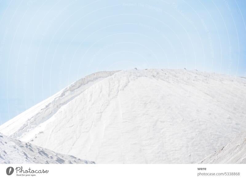 Sea salt piled up into a mountain of the salt production near the town of Aigues-Mortes in the Camarque region of France Canal du Midi Canal du Rhône à Sète