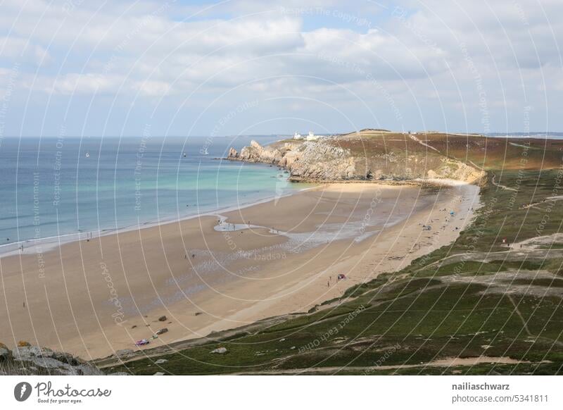 Les Dunes de Pen Hat rocky coast Rock heather Heather family voyage migrating Water tranquillity people Atlantic Ocean Beach Atlantic coast Vacation & Travel