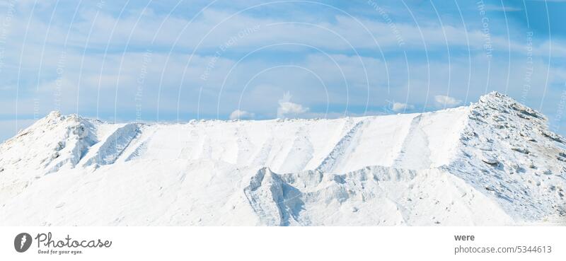 Sea salt piled up into a mountain of the salt production near the town of Aigues-Mortes in the Camarque region of France Canal du Midi Canal du Rhône à Sète