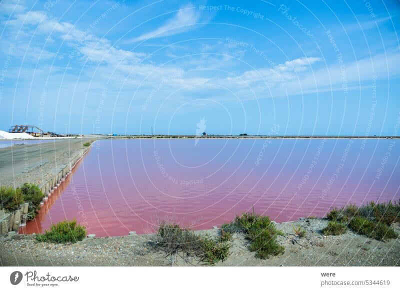 salt production near the town of Aigues-Mortes in the Camarque region of France, Aigues-Mortes, May 30, 2023 Canal du Midi Canal du Rhône à Sète Evaporation