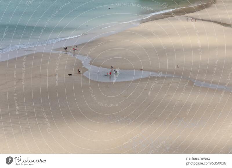 Breton Coast Hiking Relaxation Day Colour photo Ocean Freedom beach day Exterior shot Beautiful weather Nature Environment Sandy beach cloudy weather