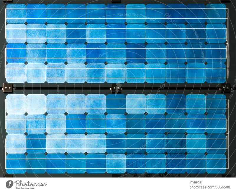 solar cells Structures and shapes Solar cell Solar Power Renewable energy Energy industry High-tech Future Advancement Science & Research Sunlight Blue