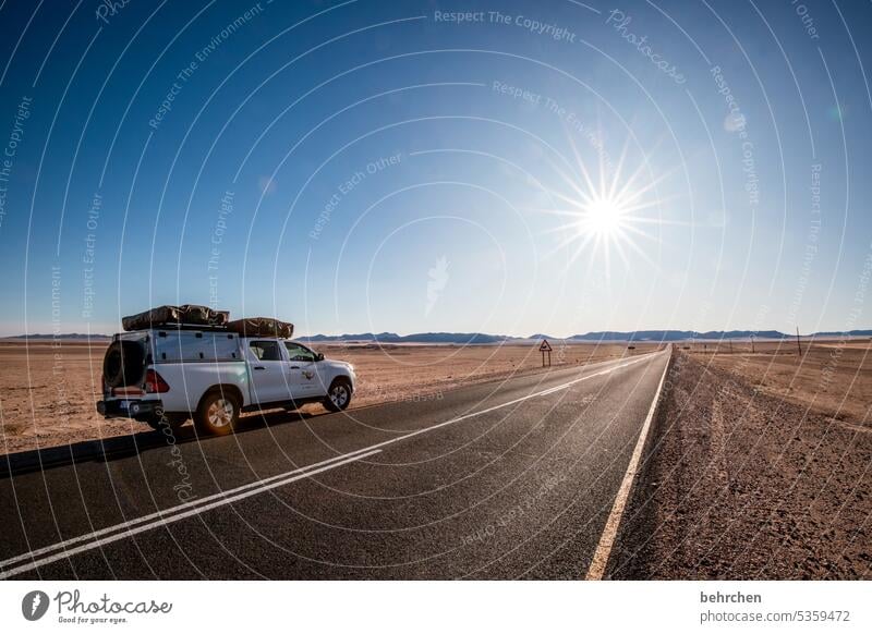 experienced solar star Sun roof tent In transit camping jeep Adventure Colour photo Namibia travel Freedom Nature Wanderlust Far-off places wide Africa