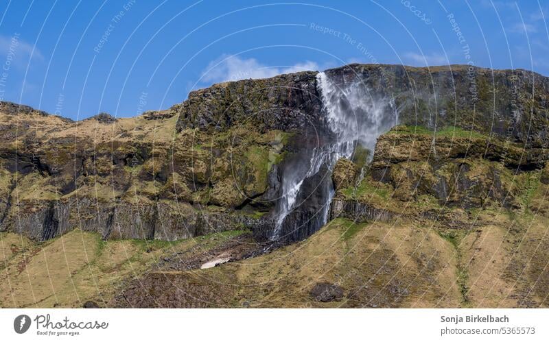 Blown by the wind.... snaefellsnes waterfall iceland trip icelandic peninsula windy cascade nature landscape mountain basalt rock strong power travel summer