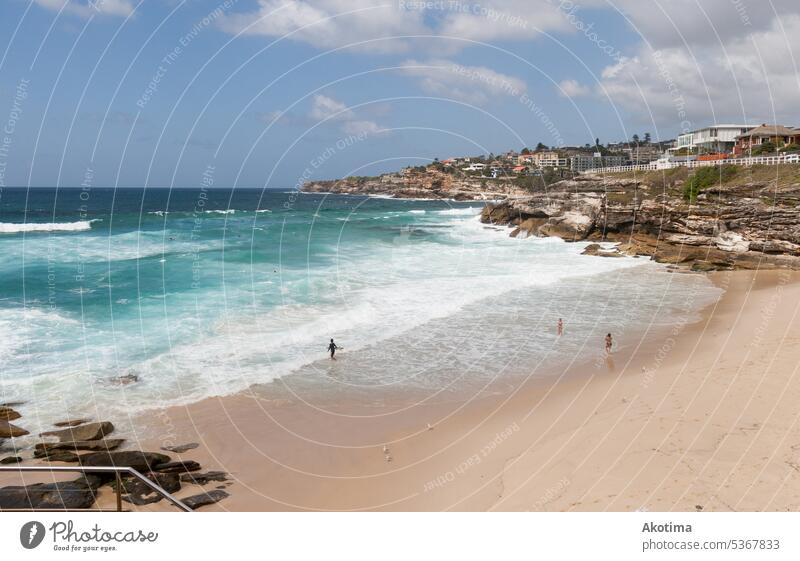 Australian Beach Colour photo Exterior shot Sky Sand Landscape Nature Waves Ocean Vacation & Travel coast coastal coastline australia sydney sunlight rock ocean