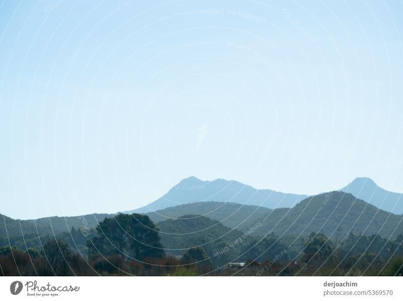 Drive in Tasmania to the blue mountains. Mountains in the background Nature Sky Landscape Picturesque naturally Forest travel Summer Tourism view Outdoors