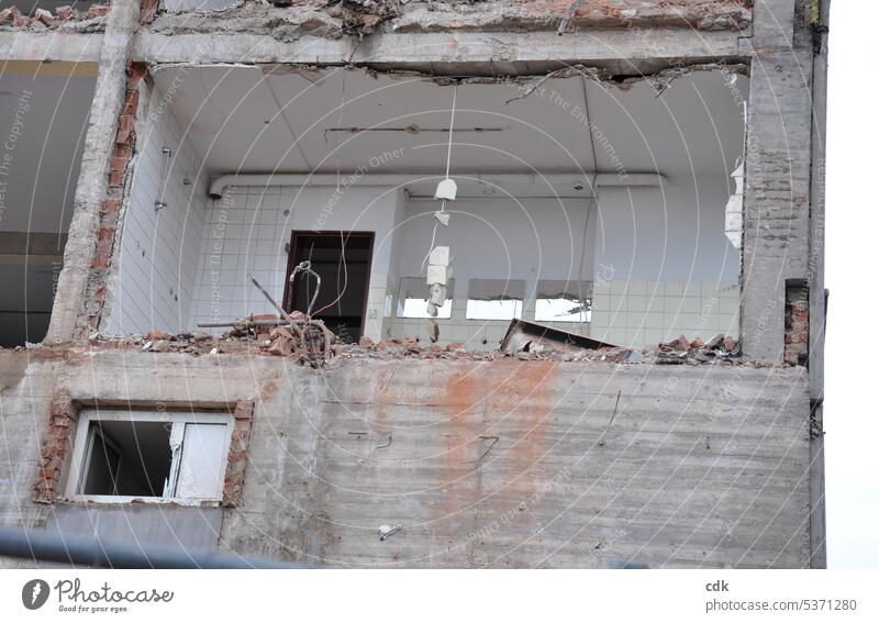 gray in gray | ripe for demolition. Gray Gloomy Concrete Architecture Wall (building) Facade grey in grey Manmade structures Deserted Exterior shot