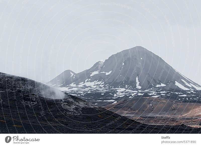 Lava landscape near the Krafla volcano system with Hverfjall tuff volcano in Iceland Volcanic Hverfell Lunar landscape volcanic area Tuff volcano tuffring