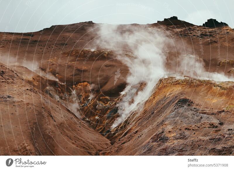 Námafjall geothermal area and volcanic landscape in Iceland North Iceland Destination iceland trip Namafjall Namasgard Namaskard hverir Námaskarð Hverarönd