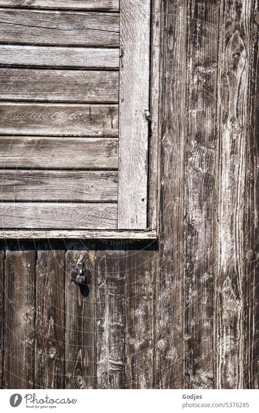 Wooden facade Structures and shapes Facade Colour photo Exterior shot Deserted House (Residential Structure) Detail Pattern Building Day Wall (building) Window