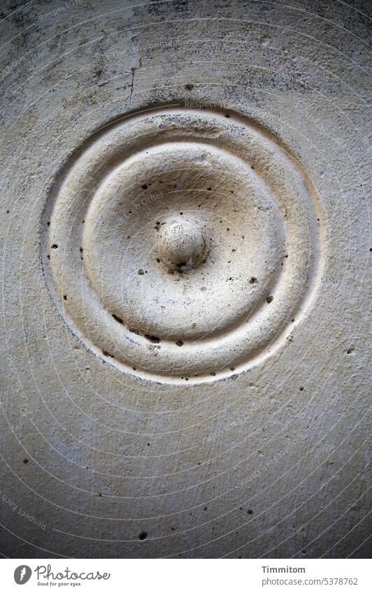 Detail on a lighthouse Lighthouse detail Lyngvig Fyr decoration circles magical Denmark Vacation & Travel Deserted Tourist Attraction Colour photo Shadow