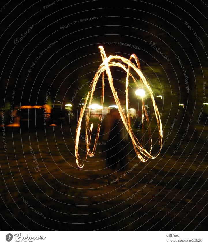 The Fire Circle Juggle Night Dark Dangerous Light Fairs & Carnivals Yellow Black Blaze jonleur Bright Movement Dynamics Threat Lamp