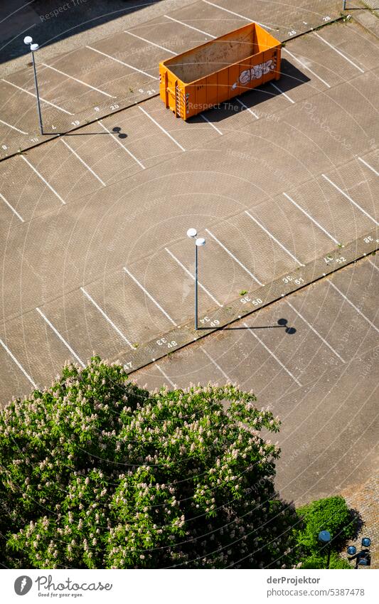 View from St. Mary's Cathedral to empty parking lot in Schwerin 1 Schweriner See Schwerin Castle Historic state capital Germany Capital city Old town Town