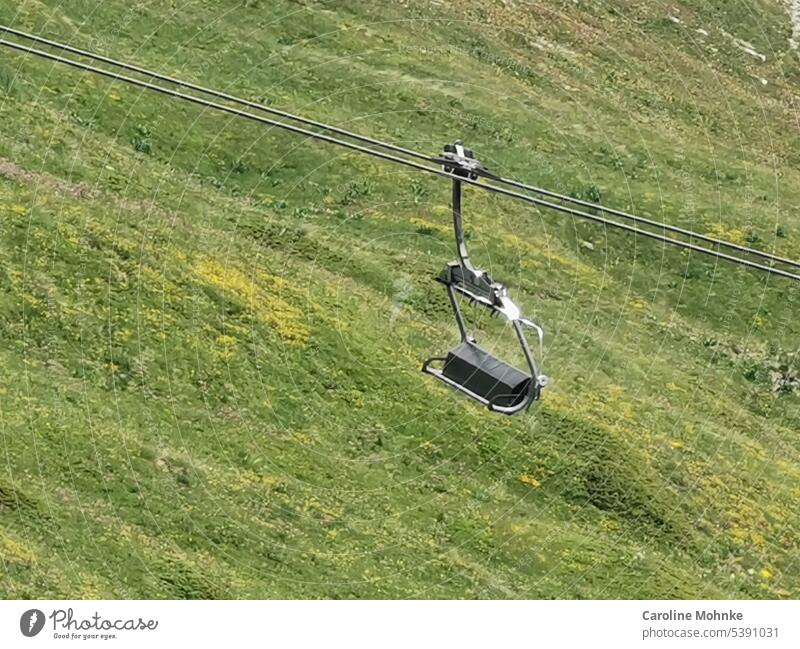 Chairlift has summer break chair lift mountain mountains Trip height Tourism Summer break Mountain Landscape Nature Vacation & Travel Exterior shot Colour photo