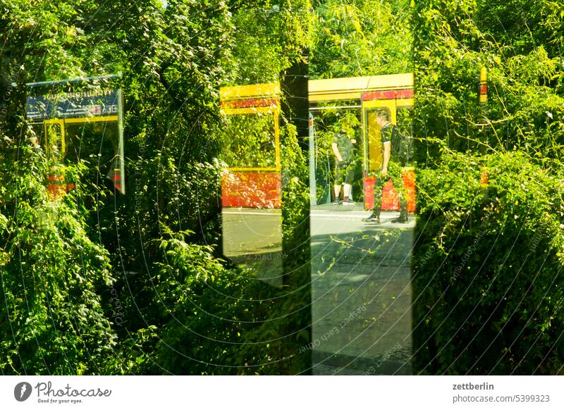 Reflection in the window of the suburban train Architecture Berlin Office city Germany Window Capital city downtown Kiez Life Light Middle Places Shadow Town