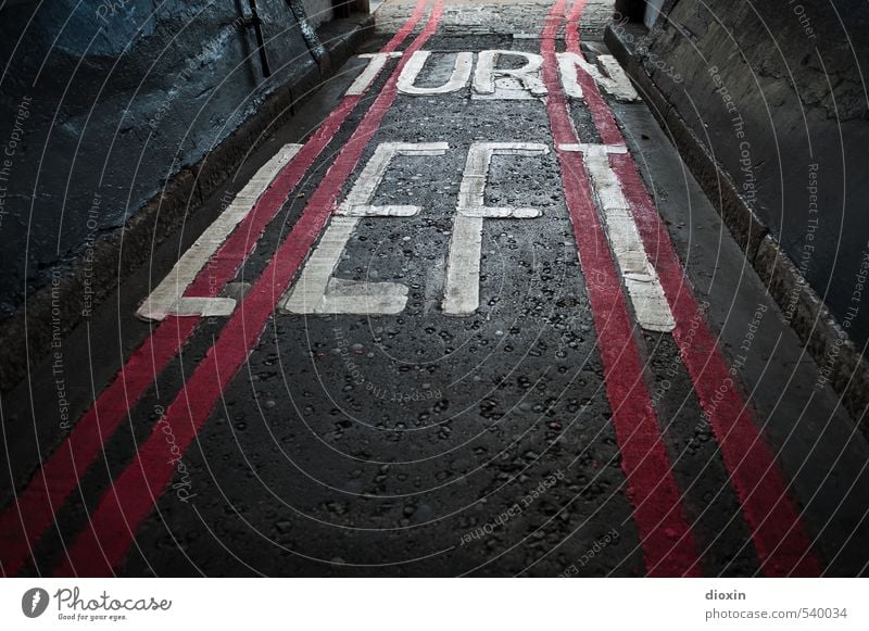 left turn-off London England Great Britain Town Capital city Downtown Deserted Transport Traffic infrastructure Road traffic Street Highway ramp (exit)