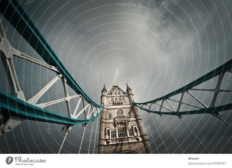 Tower Bridge -1- Vacation & Travel Tourism Sightseeing City trip Sky Clouds Storm clouds Sunlight Weather Bad weather London England Great Britain Town