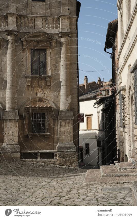 in the alleyways of Montepulciano travel Vacation & Travel Old town Tourism Historic Tourist Attraction palazzo Tuscany Culture Deserted Italy