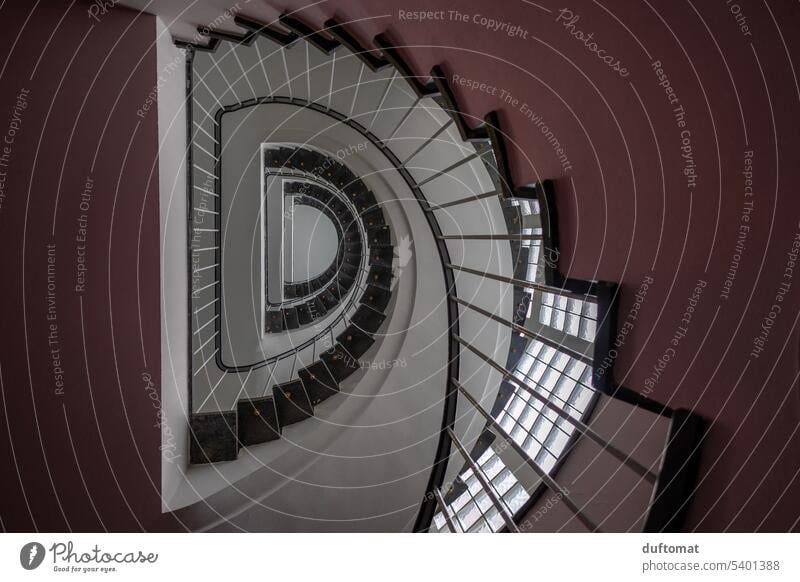 spiral staircase, spiral staircase Stairs Winding staircase Central perspective Architecture rail Banister Spiral Staircase (Hallway) Upward Deserted