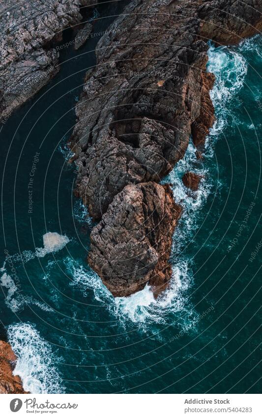 Picturesque view of rocky cliff and sea against sky mountain nature landscape picturesque scenic ocean cantabria spain scenery water idyllic shore spectacular