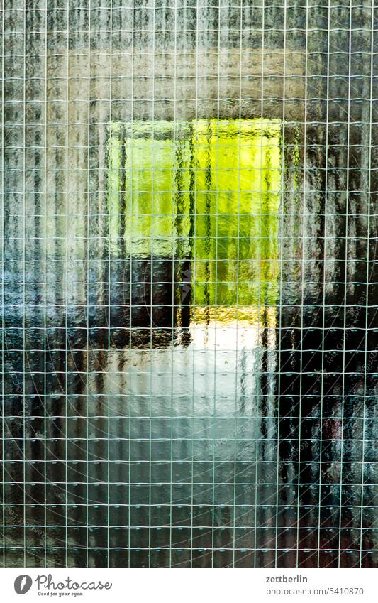 House hallway behind ribbed glass Architecture Berlin Office city Germany Facade Window Worm's-eye view Building Capital city House (Residential Structure) Sky