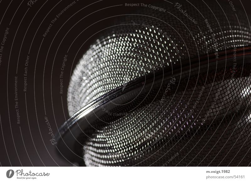 planetar Close-up Detail Macro (Extreme close-up) Abstract Copy Space left Neutral Background Light Shadow Reflection Deep depth of field Tea Sieve Metal Net