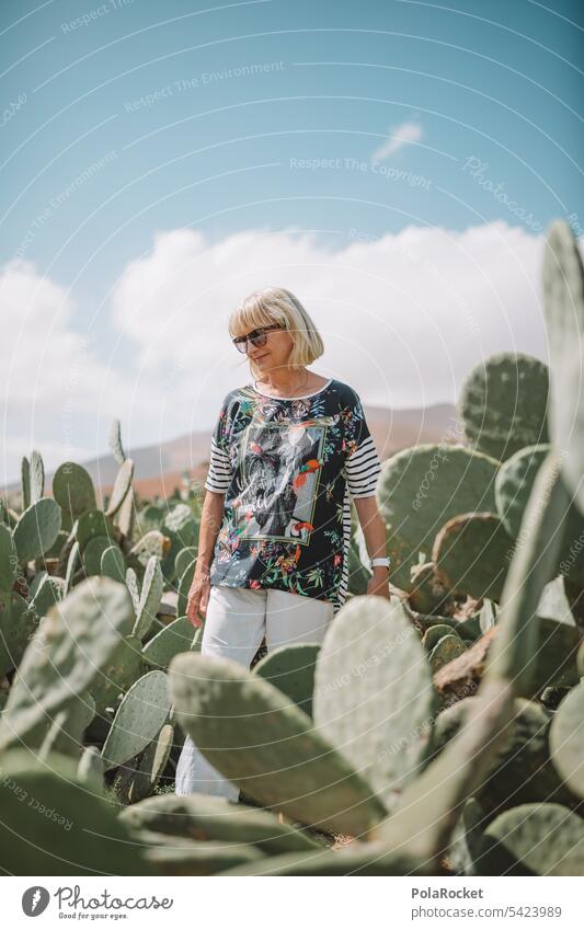 #A0# Explorer in the south Cactus field cactus plant Landscape Vacation photo Vacation mood Girl power Woman To go for a walk Freedom Summer vacation