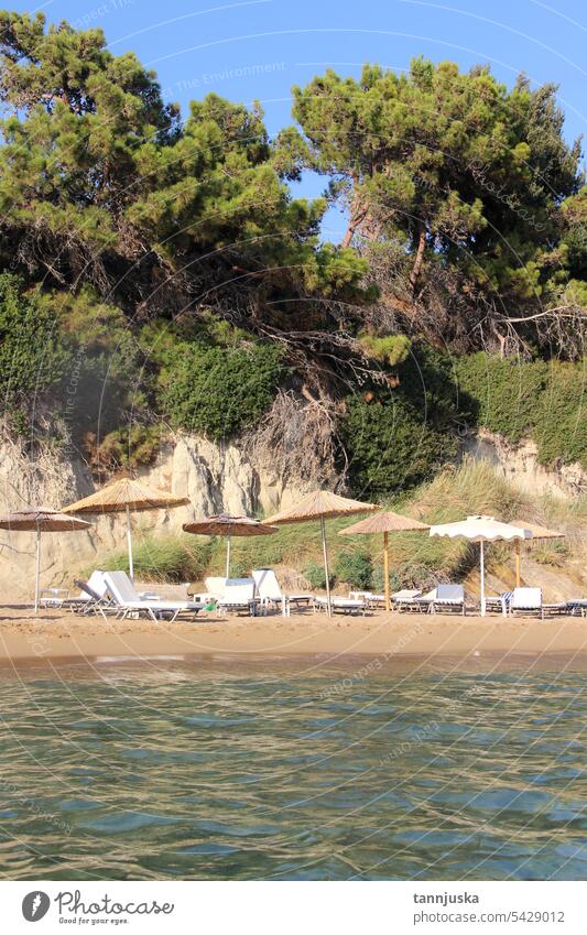 Beautiful view of Pefki, Rhodes, Greece Beach Ocean Pefkos Water Clear Blue pretty Nature be afloat Sand travel Traveling Public Holiday Destination Greek