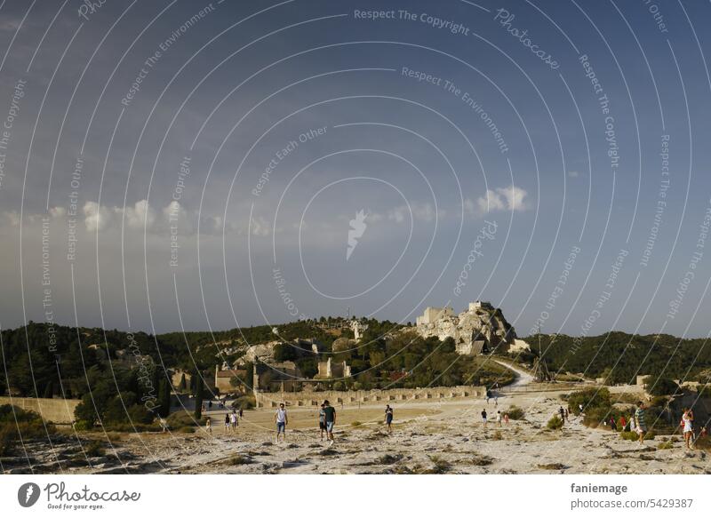 Schloss von Les Baux de Provence Alt Altertum Festungen Les Baux-de-Provence Südfrankreich mittelmeer Mittelmeerraum Mediterran Warm Heiß Süden Sommer