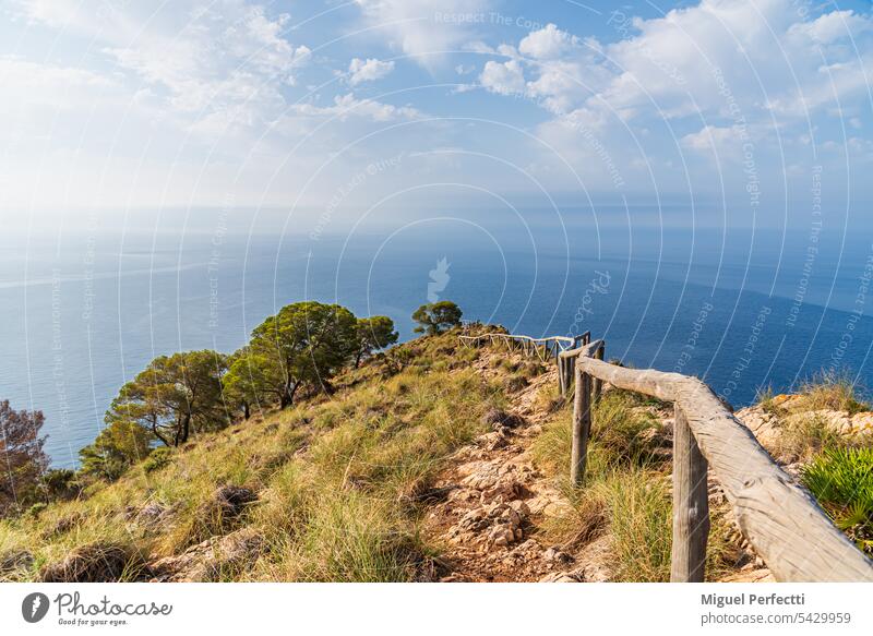 Viewpoint towards the Mediterranean Sea from the Cerro Gordo area in Almuñecar, Granada. maro cerro gordo andalusia lookout mediterranean sea spain vacation