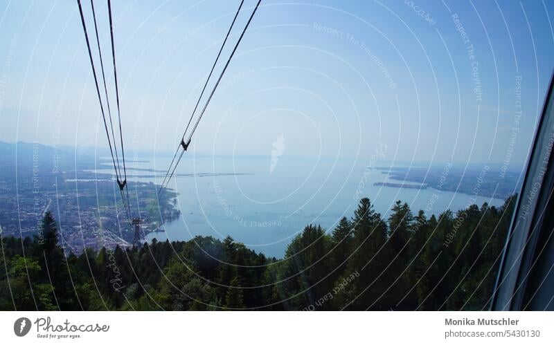 Pfänderbahn on Lake Constance Forest of Bregenz bregenzerwald mountains Colour photo Mountain Landscape Nature Tourism Summer Far-off places Trip Environment