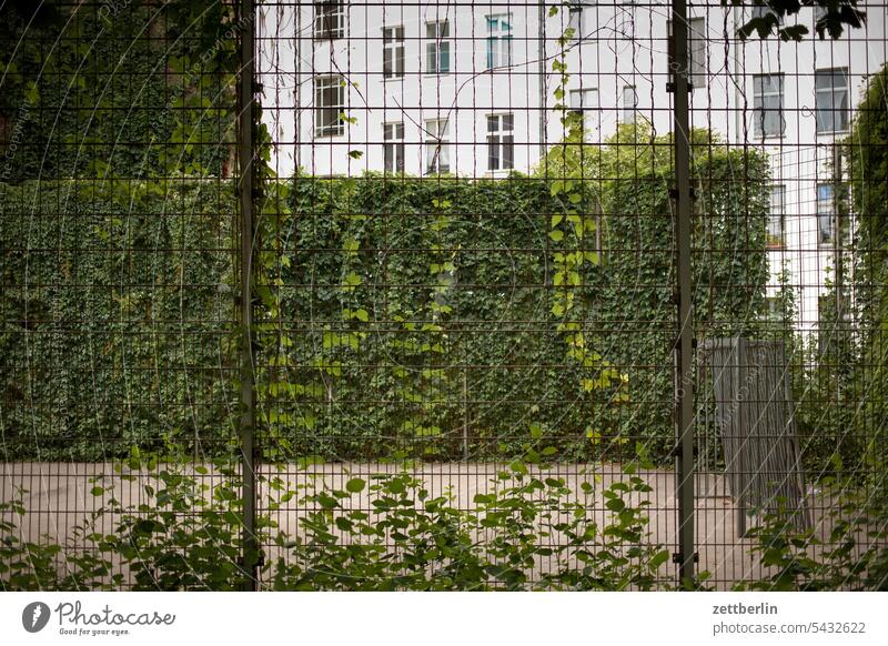 Soccer field in Schöneberg Architecture Berlin Office city Germany Facade Window Worm's-eye view Building Capital city House (Residential Structure) Sky