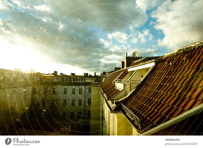 attic Evening Berlin Roof Twilight Horizon Downtown Sun Sunset Town wallroth Living or residing Residential area Flat (apartment) Penthouse Building Tenant