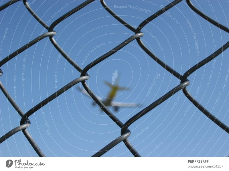 restricted zone Airplane Fence Barrier Wire netting fence Vacation & Travel Sky Jet holidays at home