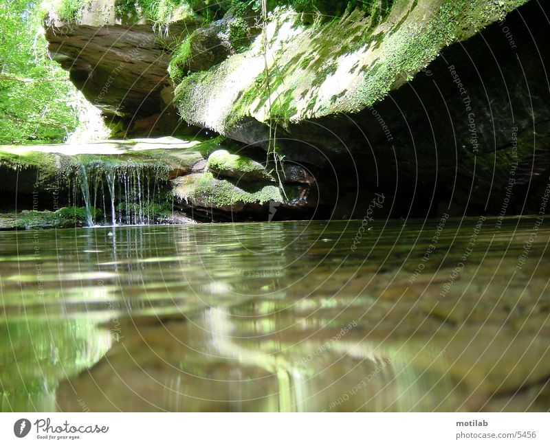 idyllic Dream Reflection Peace Water Rock Idyll