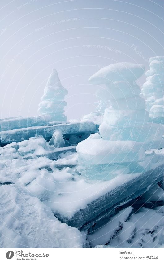 ice towers Lake Chiemsee Ice