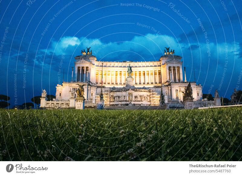 Rome by night - Monument in the evening Sky Italy Historic Architecture Exterior shot Tourist Attraction Europe Landmark Old Tourism Vacation & Travel