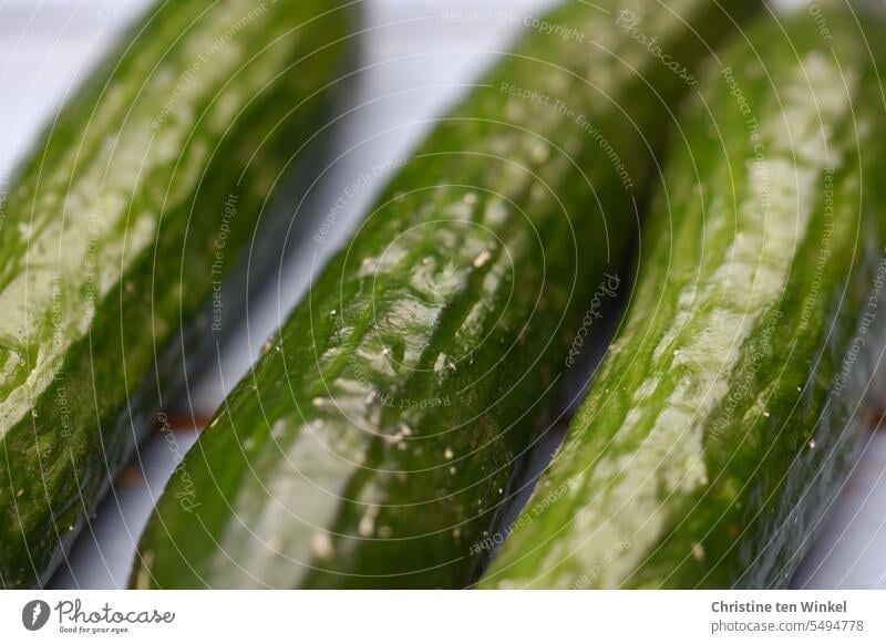 Delicious cucumbers from the raised bed Cucumbers Snake cucumbers Healthy Eating Vegetarian diet Food photograph Vegan diet Vegetable organic Vitamin-rich Fresh