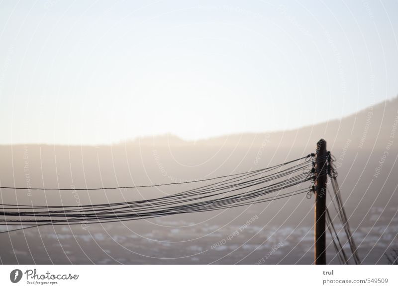 flowing stream Energy industry Landscape Horizon Summer Village Net Network Performance Electricity Streamline Electricity pylon Connect Broadcasting tower Blur