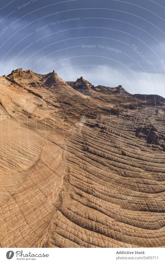 Wonderful scenery of canyon on sunny day mountain stone landscape landmark national park rough utah usa united states valley america road nature journey idyllic