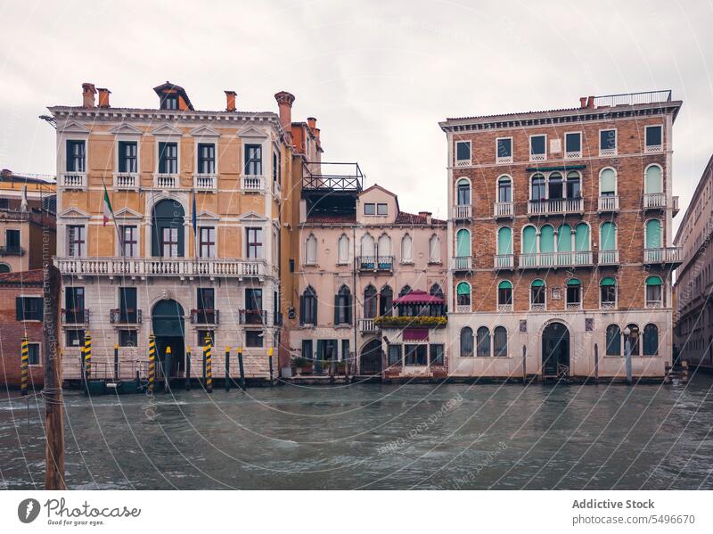 Facades of old buildings on river bank palazzo civran palazzo perducci al ponte antico city hotel exterior facade grand canal venice italy europe tourism travel